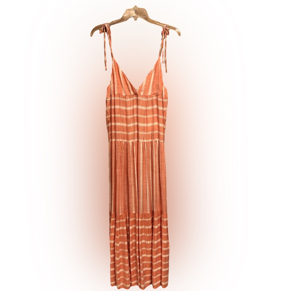 L*Space Orange Striped Maxi Dress